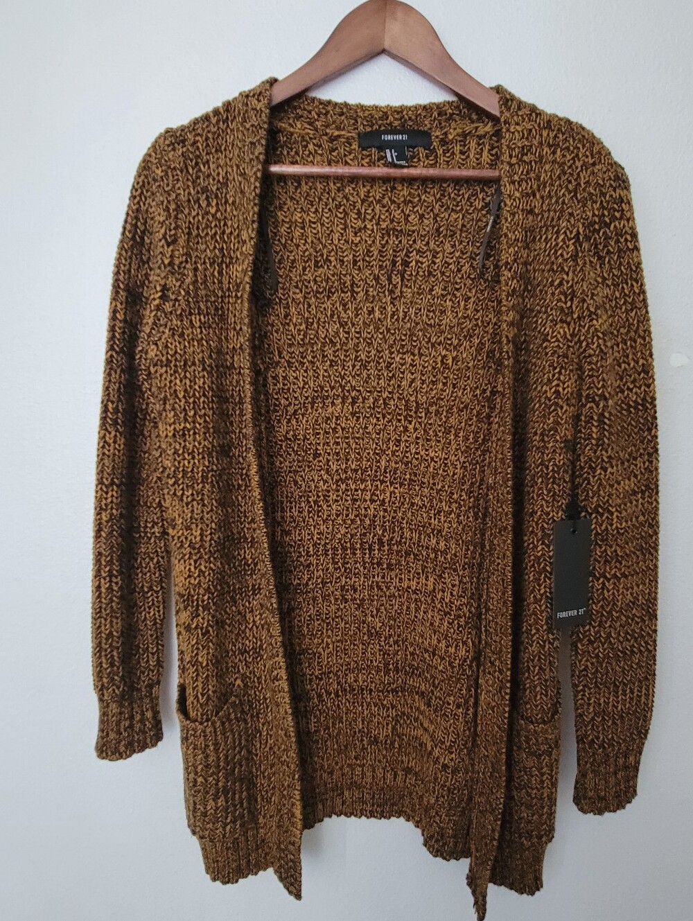 New Forever 21 Marl Knit Open Front Cardigan